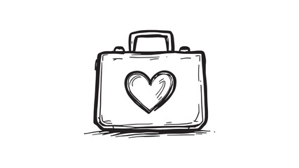 Medical consultant icon sign vector line art simple design concept