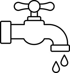 Water Tap Vector Icon Stock Illustration