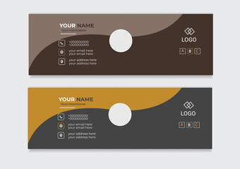 creative modren email signature & email footer template design