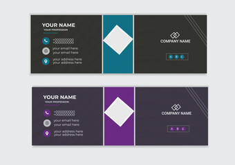 creative modren email signature & email footer template design
