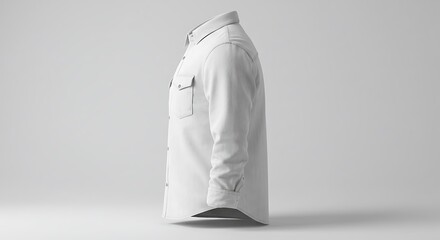 Shirt Mockup Long Sleeve on Gray Background Apparel Design