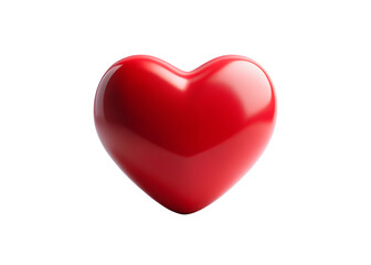 Obraz premium 3d red heart icon on a transparent background