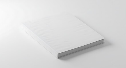 Blank White Book Mockup on Clean Background for Design Presentation