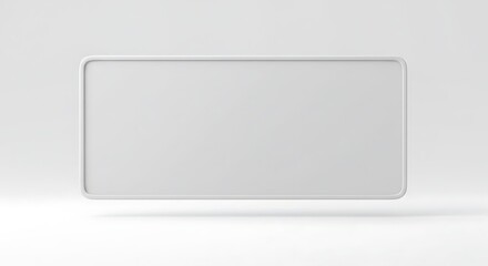 Blank White Sign with Rounded Edges for Mockup or Presentation