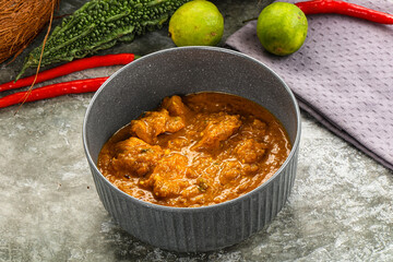 Indian cuisine - spicy chicken curry