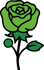 red and green flower