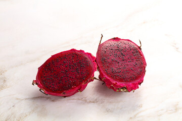 Raw sweet red dragon fruit