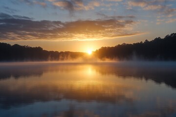 Obraz premium Peaceful clear lake with alpine mountain view