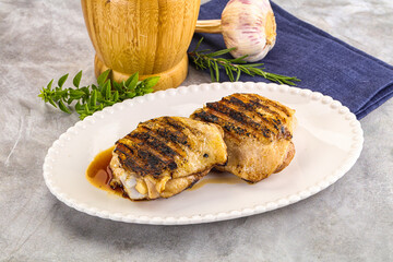 Two Tasty grilled chicken thighs