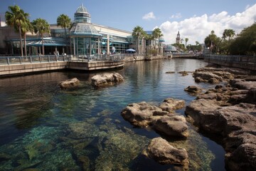 Naklejka premium The Florida Aquarium: A Gateway to Aquatic Wonders in Downtown Tampa, Gulf Coast Entertainment