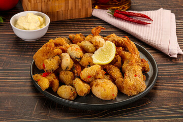Fritto misto - deep fried seafood mix