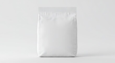 Obraz premium Blank White Package Mockup on Neutral Background