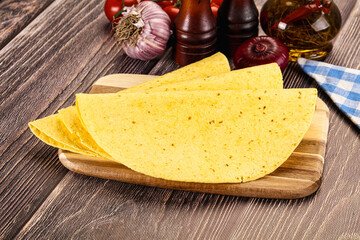 Mexican tortilla for burrito wrap