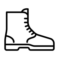 boots outline icon. autumn fashion black line illustration.