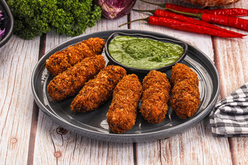 Indian minced meat kebab kofta
