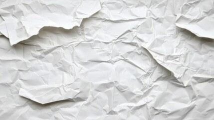 Fototapeta premium A white paper with many creases.