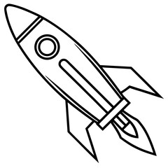 Minimal Rocket Vector on White