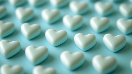 Pastel Hearts Pattern Background.