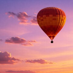 Obraz premium A Hot Air Balloon Drifting Gently