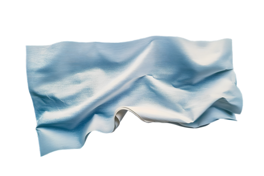 A white paper sheet that has bends is isolated on a black background