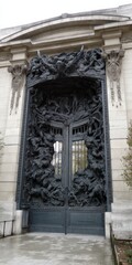 Obraz premium Rodin's Gates of Hell: An Iconic French Sculpture Depicting the Inferno in Paris, France
