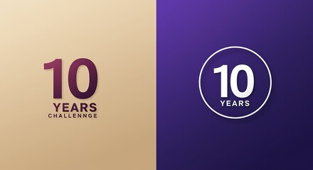 Ten Years Challenge: Elegant Bi-Color Graphic Design