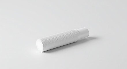 Fototapeta premium White Tube on White Background Simple Presentation
