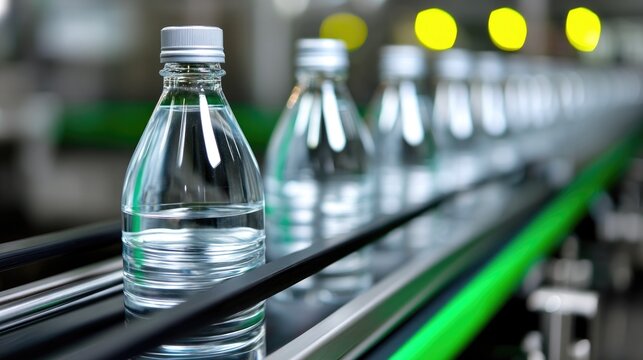 Bottled Water Production Line in Factory