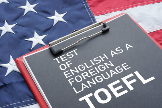 TOEFL Test of English as a Foreign Language. Preparation to standardized test of English language in USA