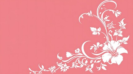 Pink Floral Corner Design. (4)