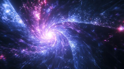 Fototapeta premium Cosmic vortex of swirling nebulae in vibrant colors.