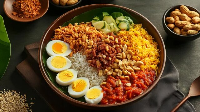 Delicious Nasi Lemak Bowl: A Culinary Delight
