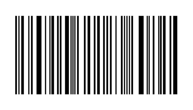 Barcode icon illustration isolated on transparent background. 
