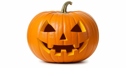 Fototapeta premium Carved Halloween Pumpkin: Jack-o'-lantern Image
