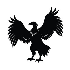 Vultures Vector Silhouette Dynamic Pose with Fierce Look