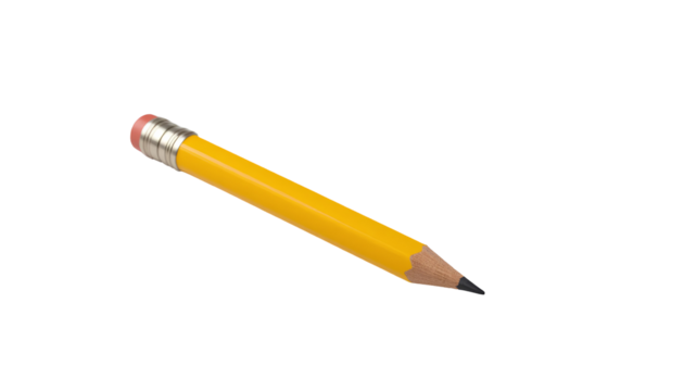 Pencil isolated on transparent background 
