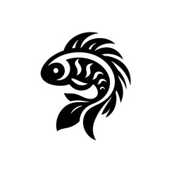 Abstract Koi Fish Dancing in Water Logo Symbol Icon