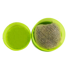Smelling Jar Inhaler green isolated on white background