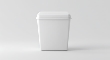 Isolated White Container Minimalist Product Mockup