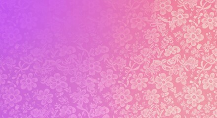 Delicate Pink Floral Pattern Background Soft Gradient Feminine Design Texture Wallpaper