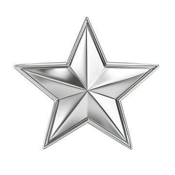 Shiny silver star award symbol success achievement