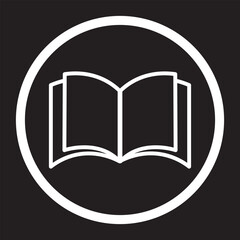 Book icons set. open book icon pictogram set illustration. e-book icon