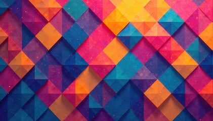 Geometric shapes in vibrant colors, endless repeat , kaleidoscope, digital