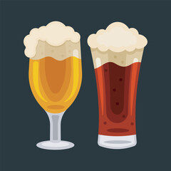 beer glass drink vector design in isolated background