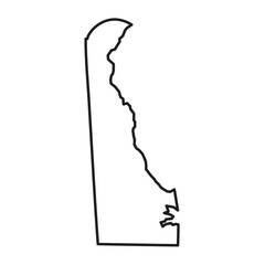 Delaware Outline Vector Map - State Border Graphic