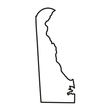 Delaware Outline Vector Map - State Border Graphic