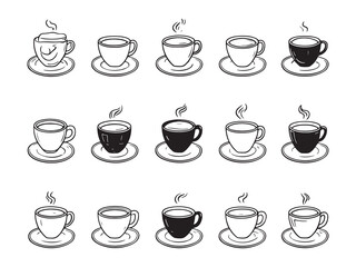 Expensive Coffee line art icon simple elegant style