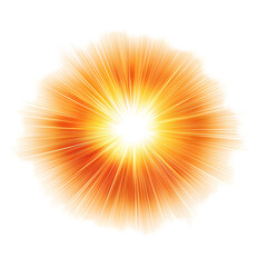 Obraz premium Bright Orange Sunburst Explosion Energy Light Rays