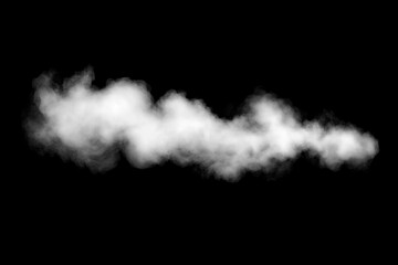 Abstract cloud of white vapor against black background