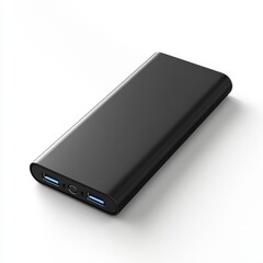 Modern portable external battery power bank, sleek and compact design.
